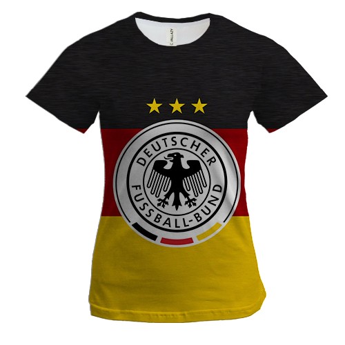Женская 3D футболка Сборная Германии по футболу (2)