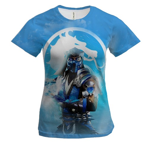 Женская 3D футболка Mortal Kombat Саб-Зиро