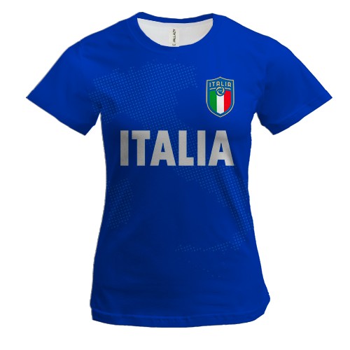 Женская 3D футболка Сборная Италии по футболу (2)