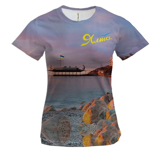 Женская 3D футболка Ялта