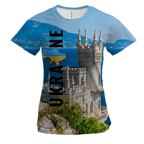 Женская 3D футболка Ukraine (Крым)