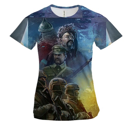 Жіноча 3D футболка Захисники України (історія)