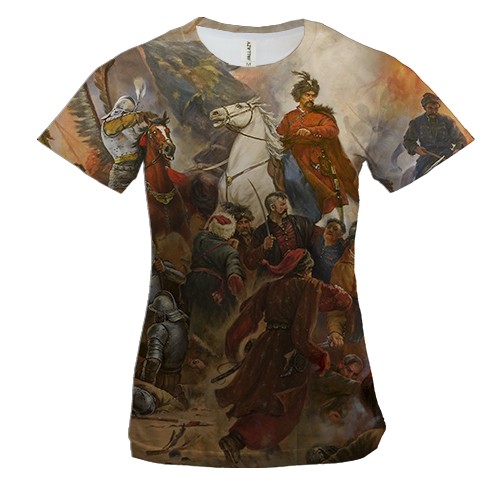 Женская 3D футболка "Козаки"