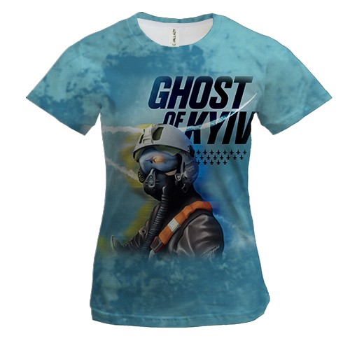 Женская 3D футболка Ghost of Kyiv