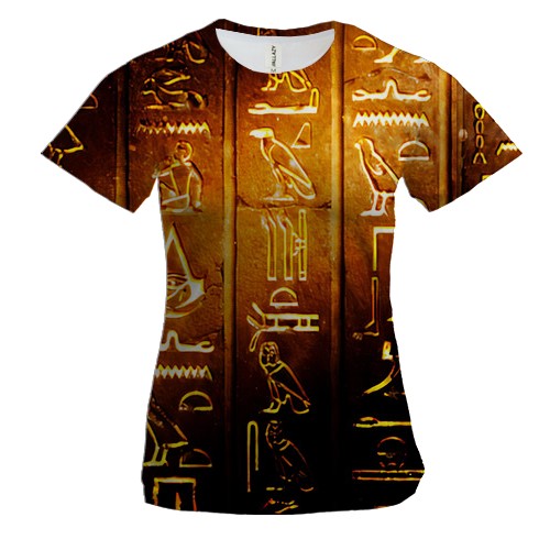 Женская 3D футболка Assassin’s Creed (глифы)