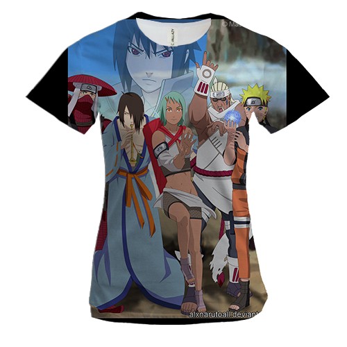 Женская 3D футболка Naruto`s comand 11