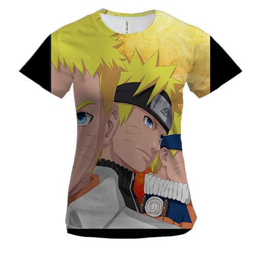 Женская 3D футболка Naruto and Sasuke 12