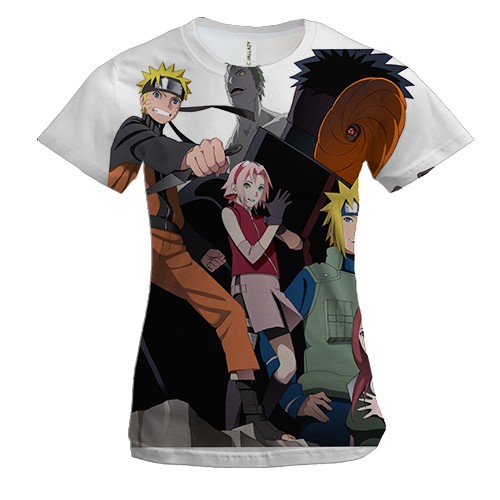 Женская 3D футболка Naruto characters 33