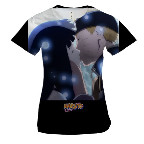 Жіноча 3D футболка Naruto and Hinata kiss