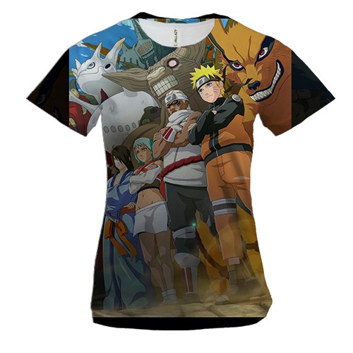 Женская 3D футболка Naruto`s comand 6