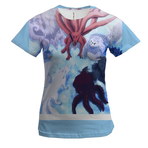 Женская 3D футболка Naruto characters 24