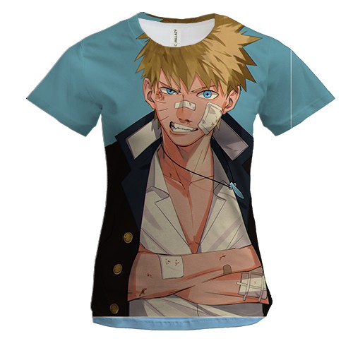 Женская 3D футболка Naruto and Sasuke 4