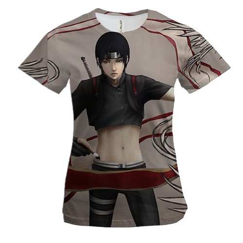 Женская 3D футболка Naruto character 26