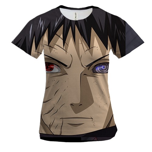 Женская 3D футболка Sasuke Uchiha 3