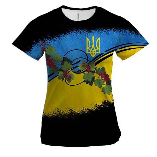 Жіноча 3D футболка з Української символікою