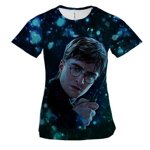 Женская 3D футболка с Гарри Поттером