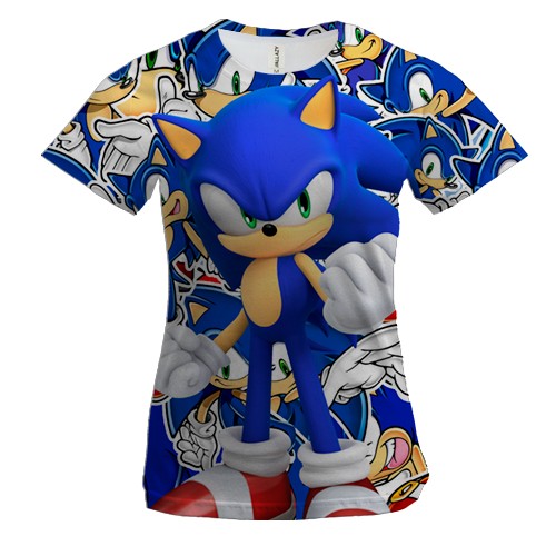 Жіноча 3D футболка SONIC Арт