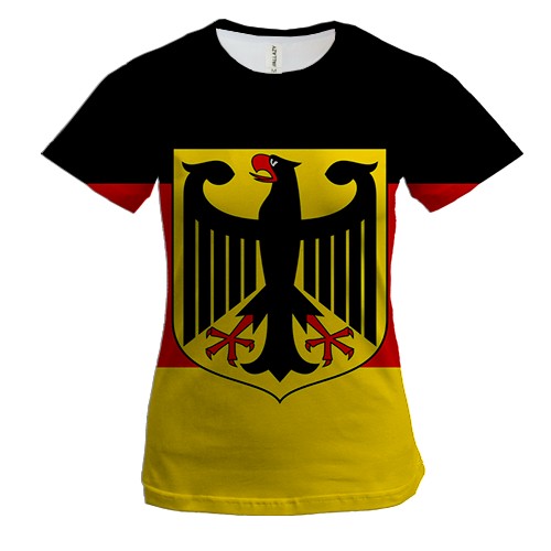 Жіноча 3D футболка з прапором Німеччини