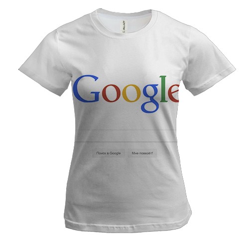 Женская 3D футболка со страницей поиска Google