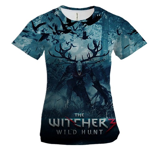 Жіноча 3D футболка Witcher 3 - Wild Hunt (постер)