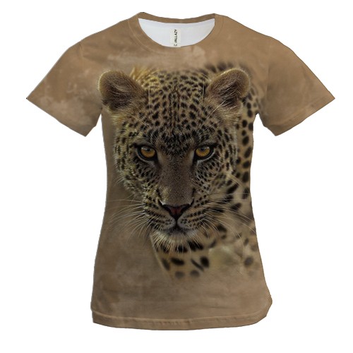 Жіноча 3D футболка з леопардом (3)