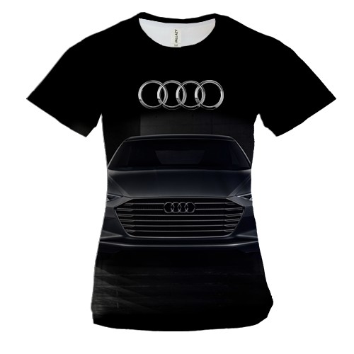 Женская 3D футболка Audi Black