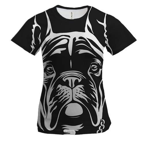 Жіноча 3D футболка з контуром боксера