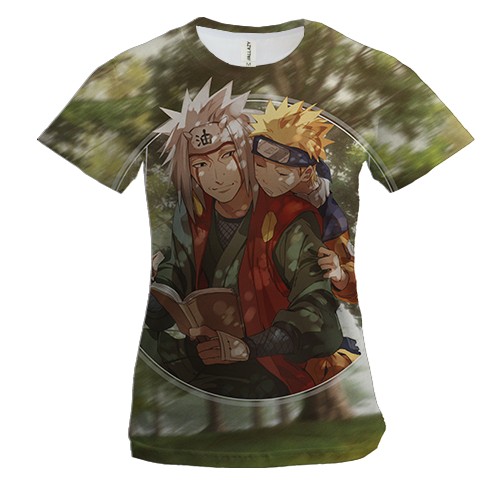 Женская 3D футболка Naruto and Jiraiya