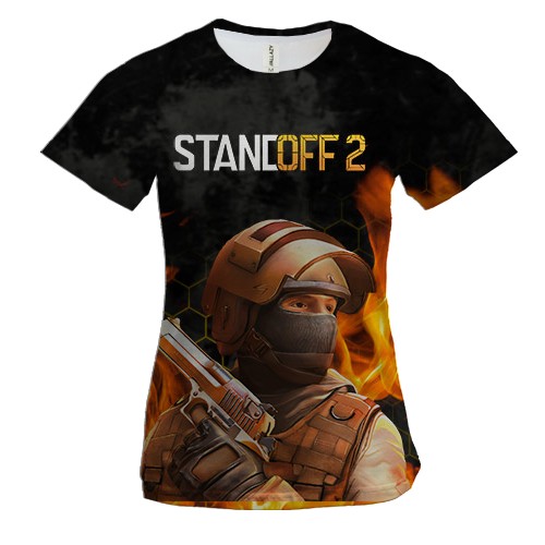 Женская 3D футболка STANDOFF 2 (СТАНДОФФ 2)