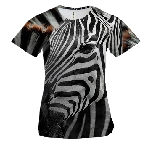 Жіноча 3D футболка зебри