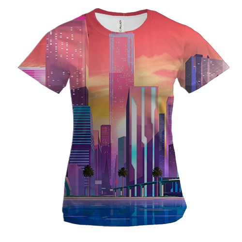 Жіноча 3D футболка Luxury city