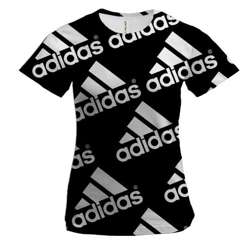 Женская 3D футболка Adidas pattern