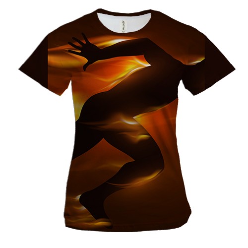 Женская 3D футболка Running Man