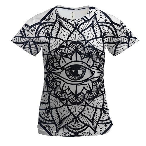 Женская 3D футболка Мандала и всевидящее око