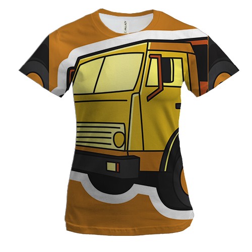 Жіноча 3D футболка з КАМАЗом