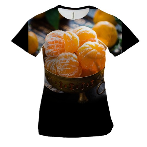 Жіноча 3D футболка з мандаринами