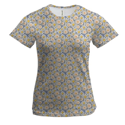 Жіноча 3D футболка з ромашками