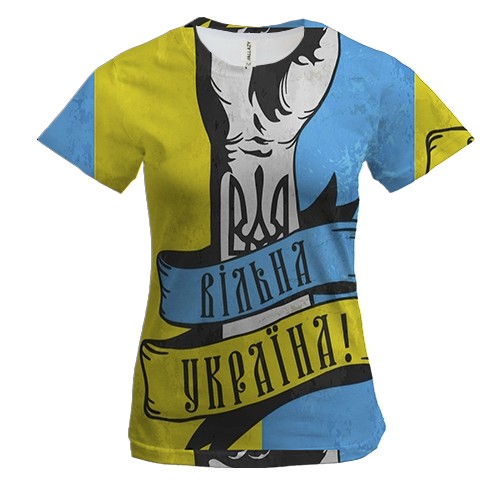 Жіноча 3D футболка свободная Украина