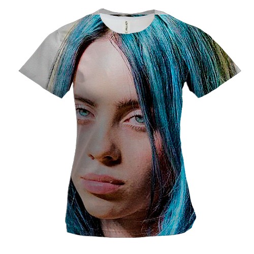 Женская 3D футболка с Билли Айлиш