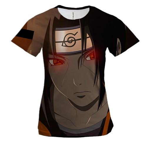 Женская 3D футболка Sasuke Uchiha 2