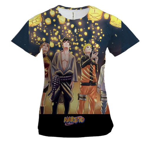 Женская 3D футболка Naruto`s comand