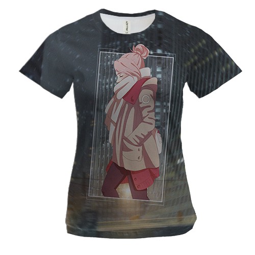 Женская 3D футболка Sakura casual style