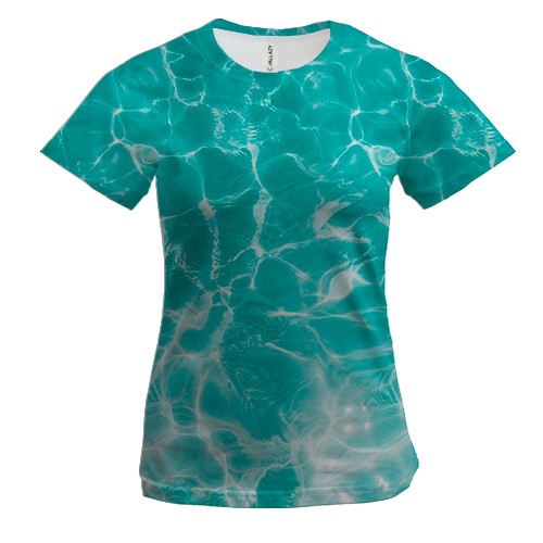 Жіноча 3D футболка Морська вода