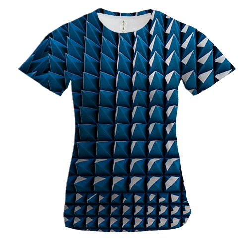 Жіноча 3D футболка Шипи паттерн