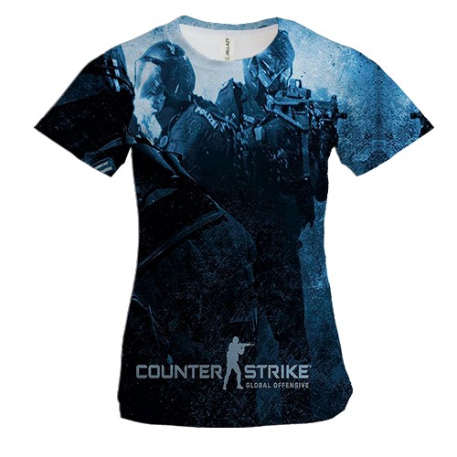 Женская 3D футболка Counter Strike - GO