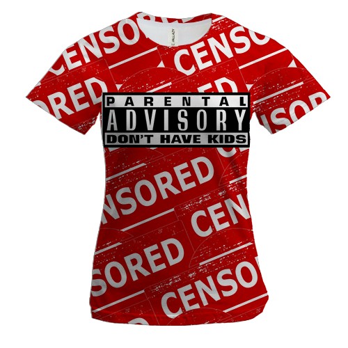 Женская 3D футболка Censored