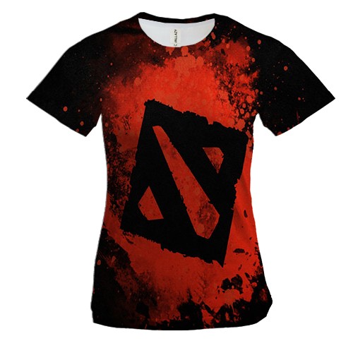 Жіноча 3D футболка Dota 2 арт бризки