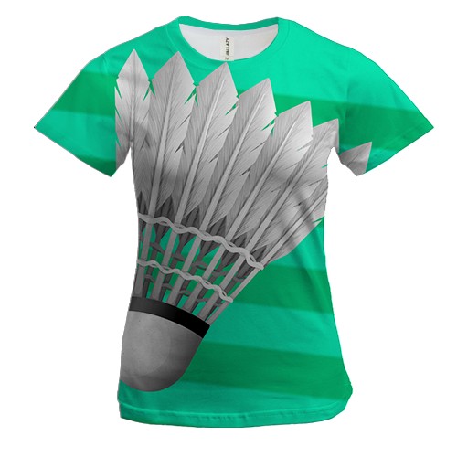 Женская 3D футболка с воланчиком для тенниса