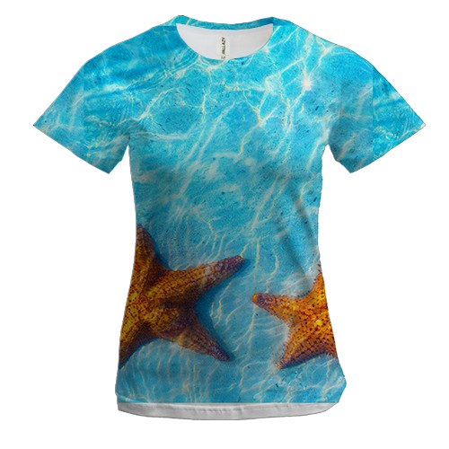 Жіноча 3D футболка з морською зіркою