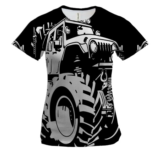 Женская 3D футболка Monster Truck